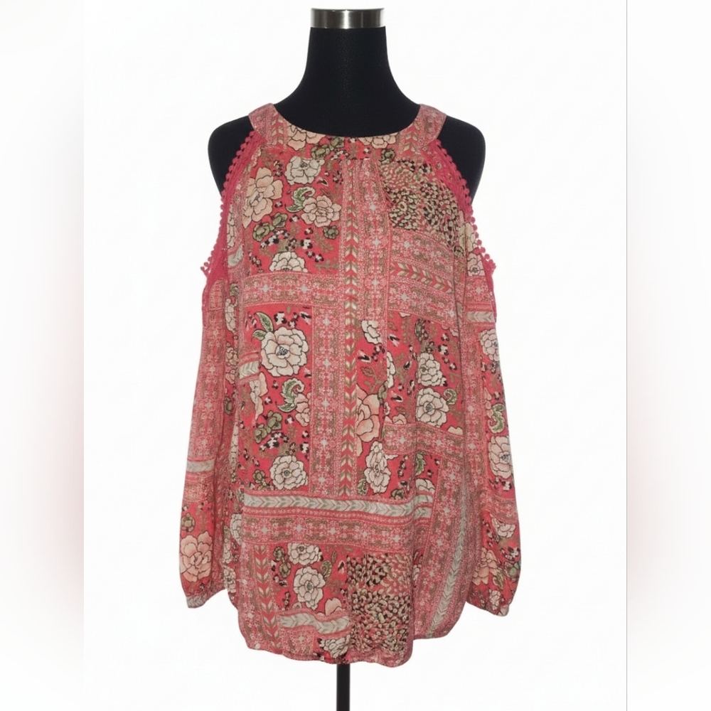 Soho Pink Relaxed Graphic Blouse